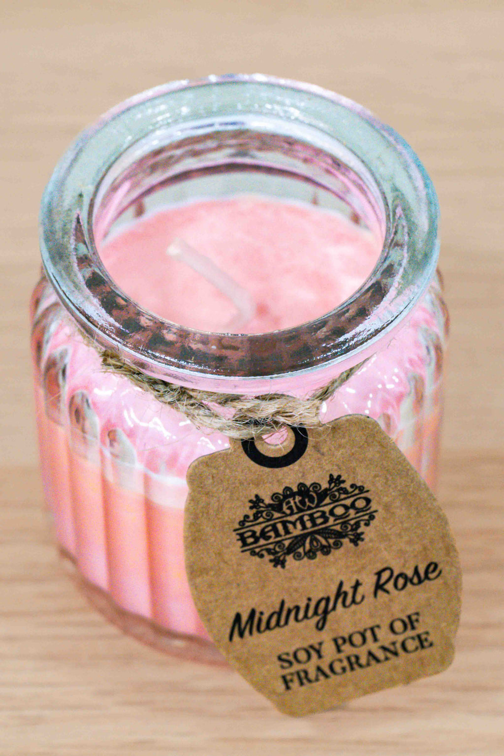 Vela de Soja Rosa Nocturna - Bamboo