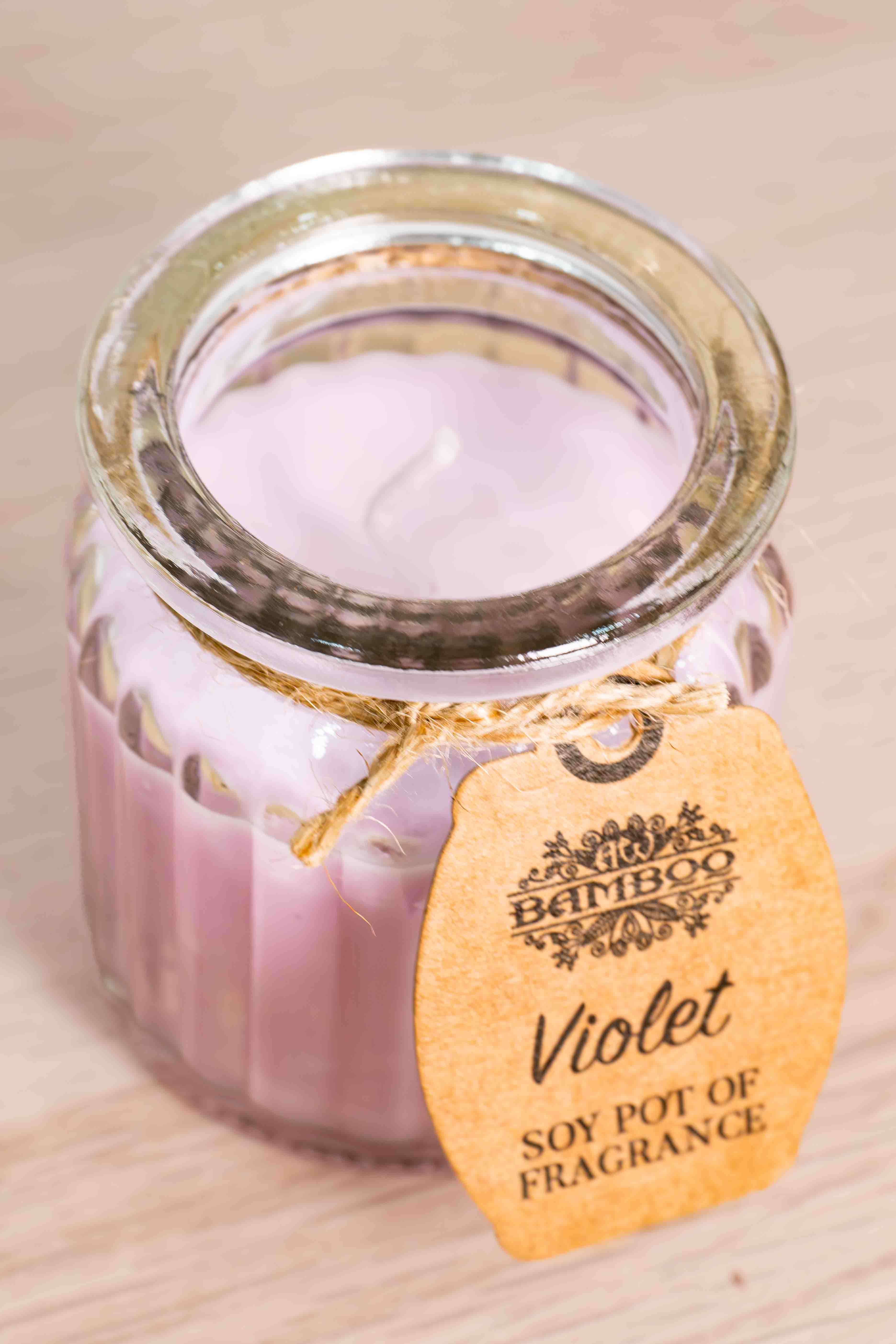 Vela de Soja Violeta – Bamboo