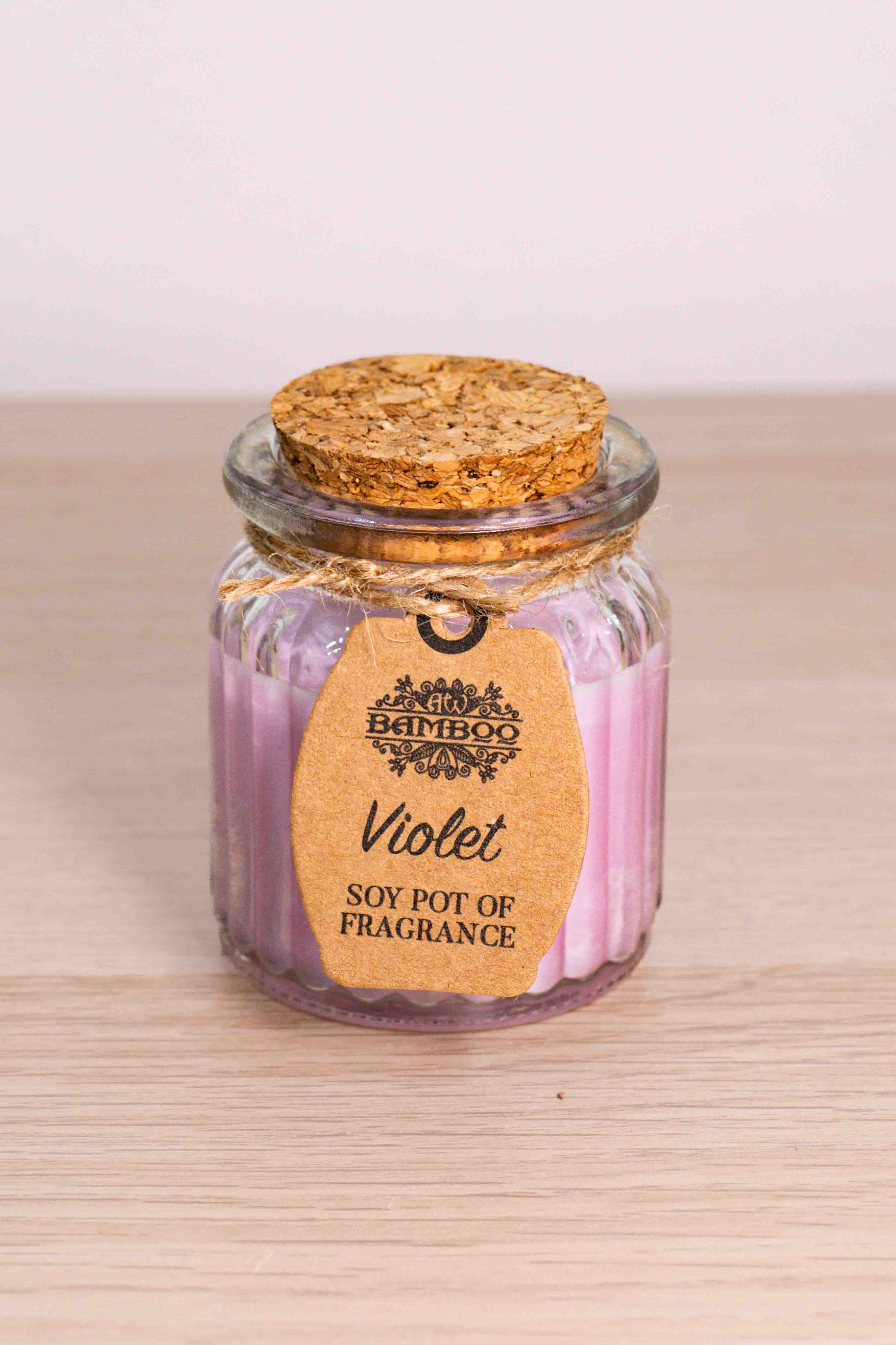 Vela de Soja Violeta – Bamboo