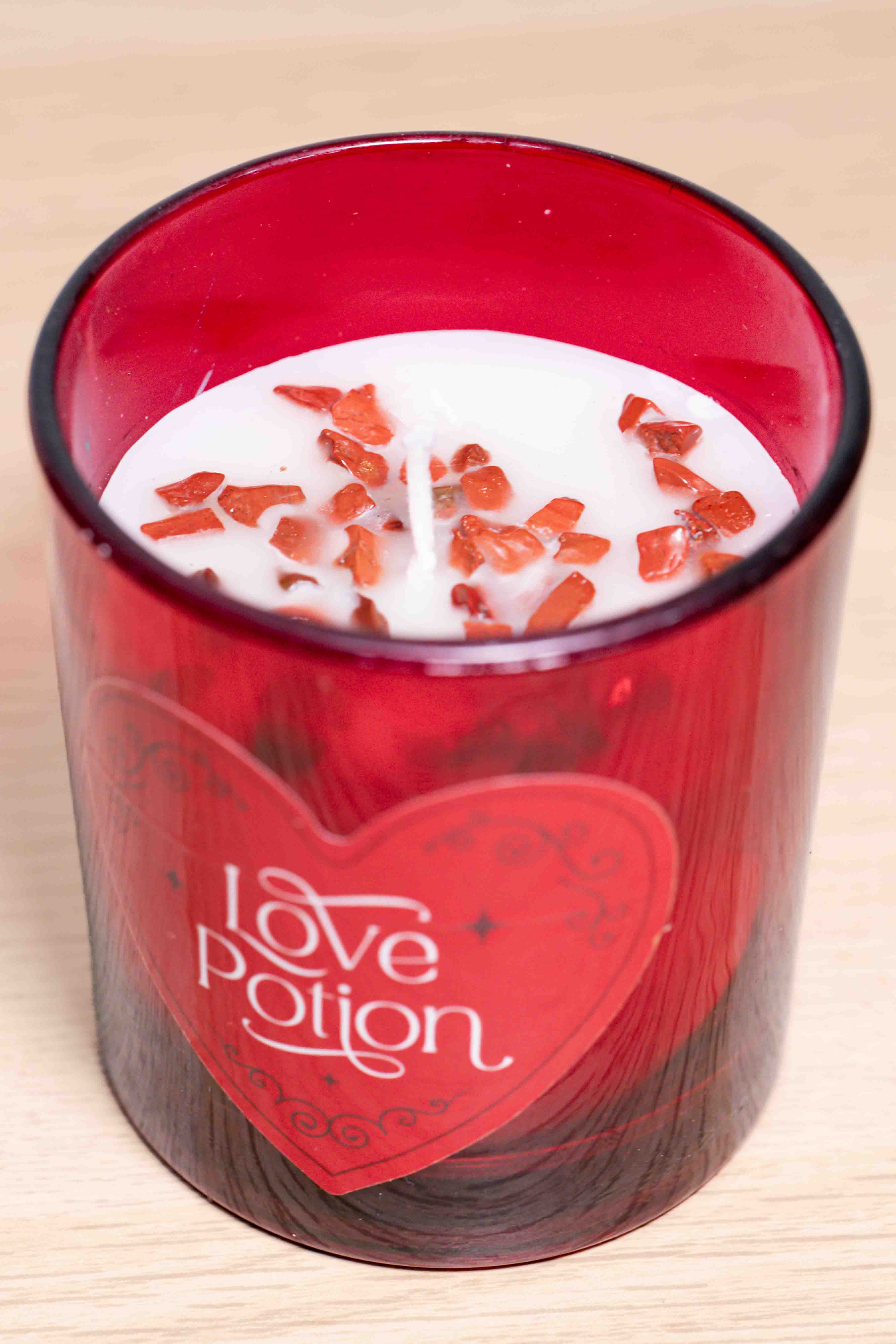 Vela Love Potion - Frambuesa y Jaspe Rojo
