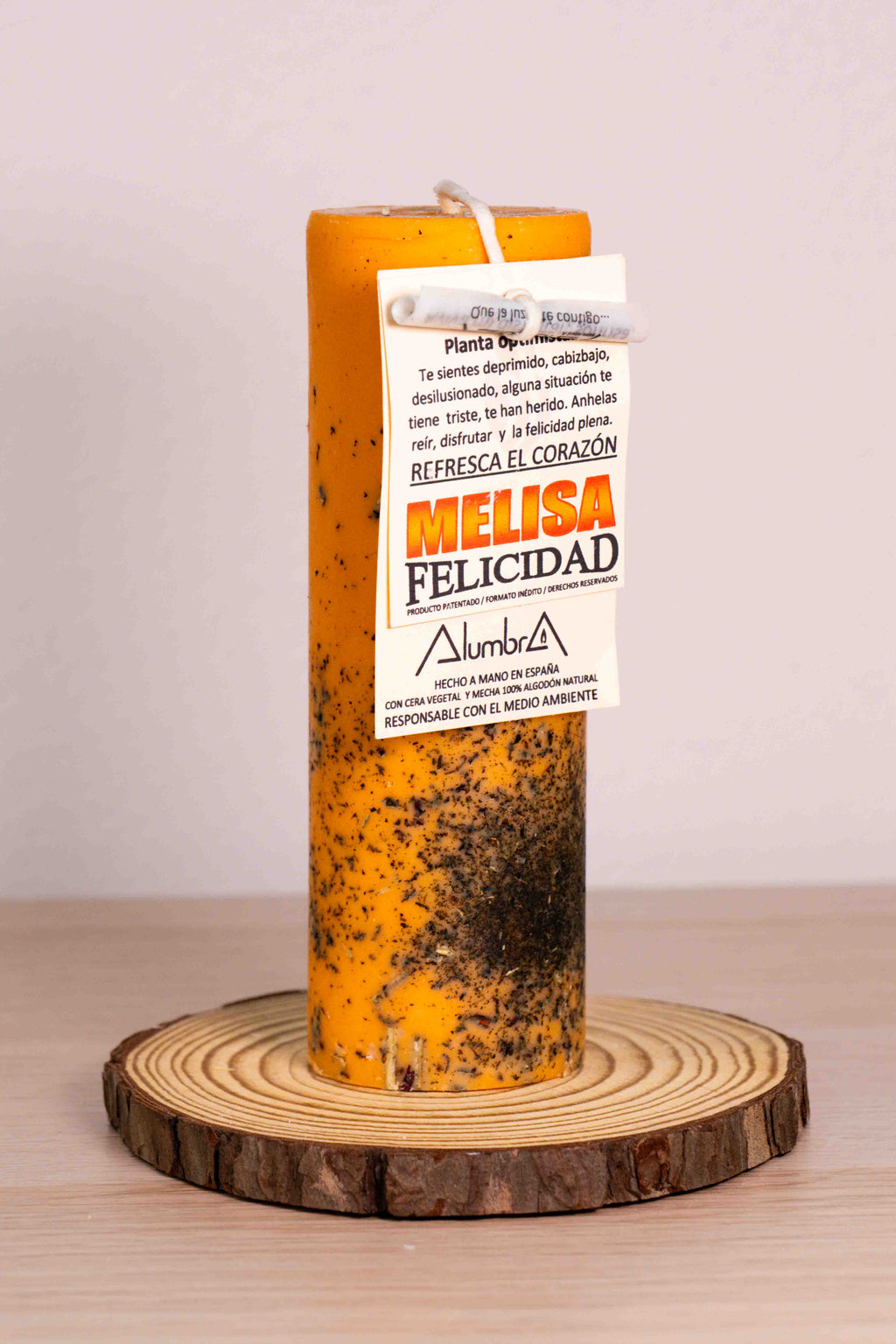 Vela Artesanal Melisa - Felicidad