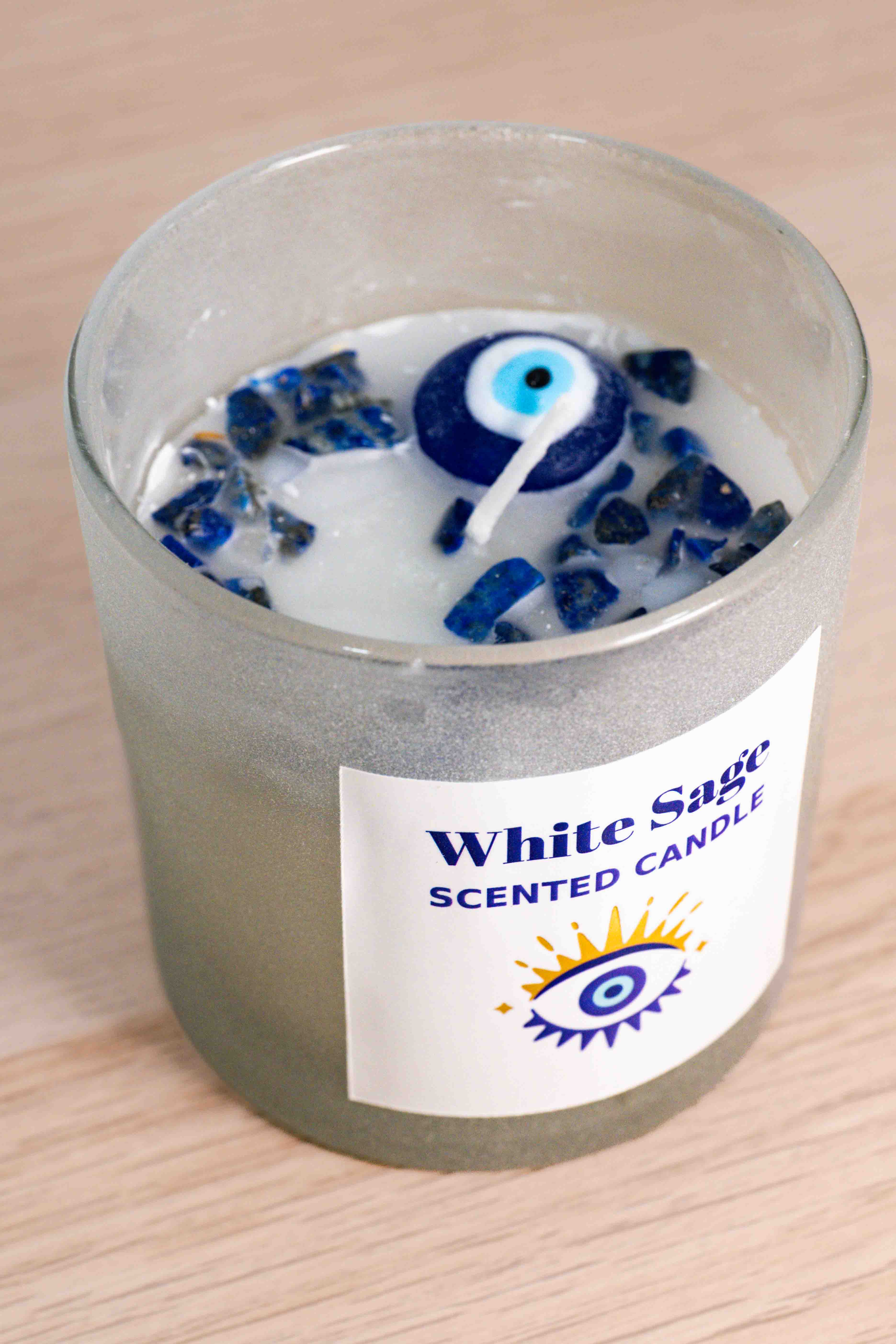 Vela Ojo Turco – Salvia Blanca con Sodalita