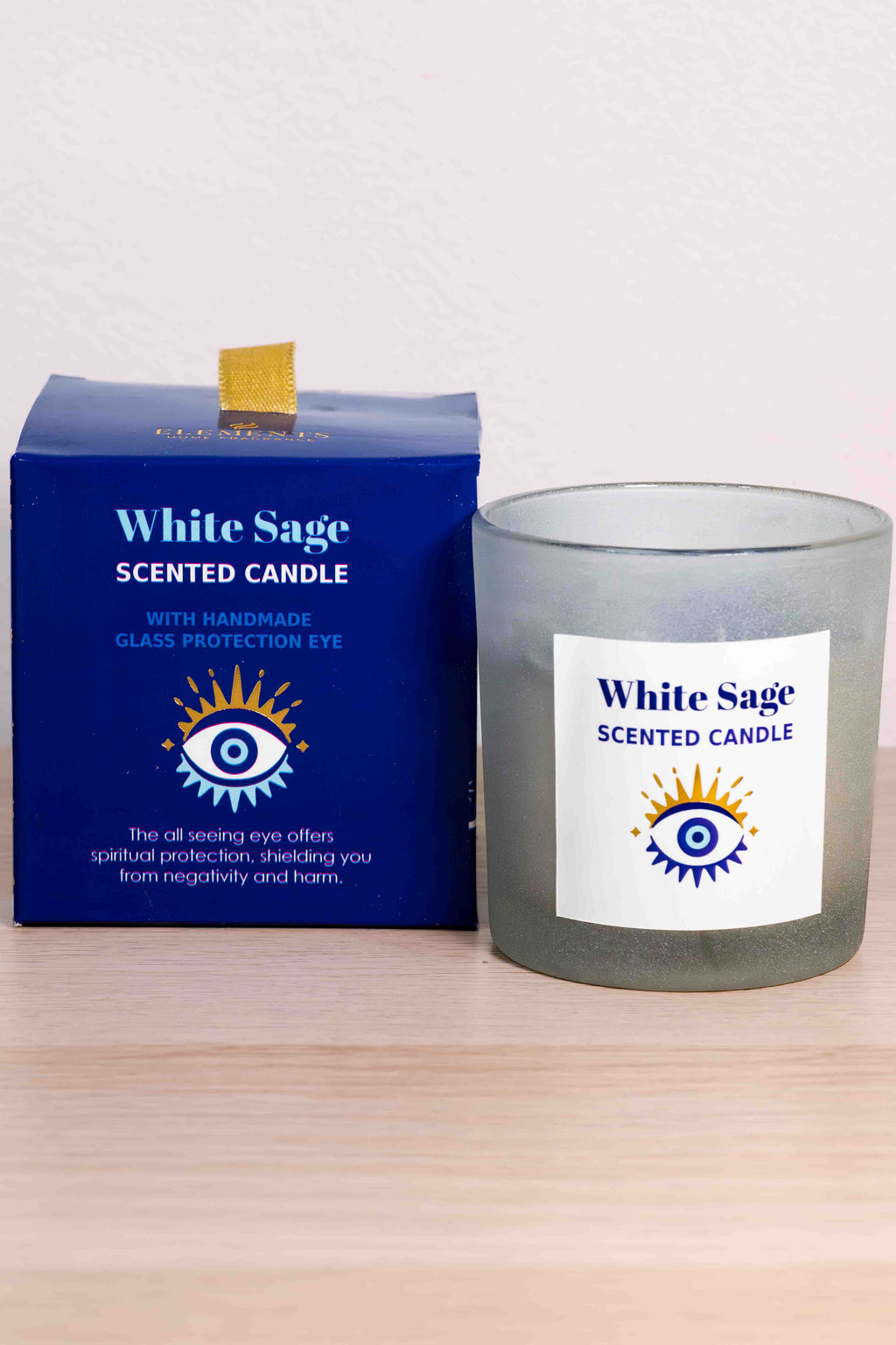Vela Ojo Turco – Salvia Blanca con Sodalita
