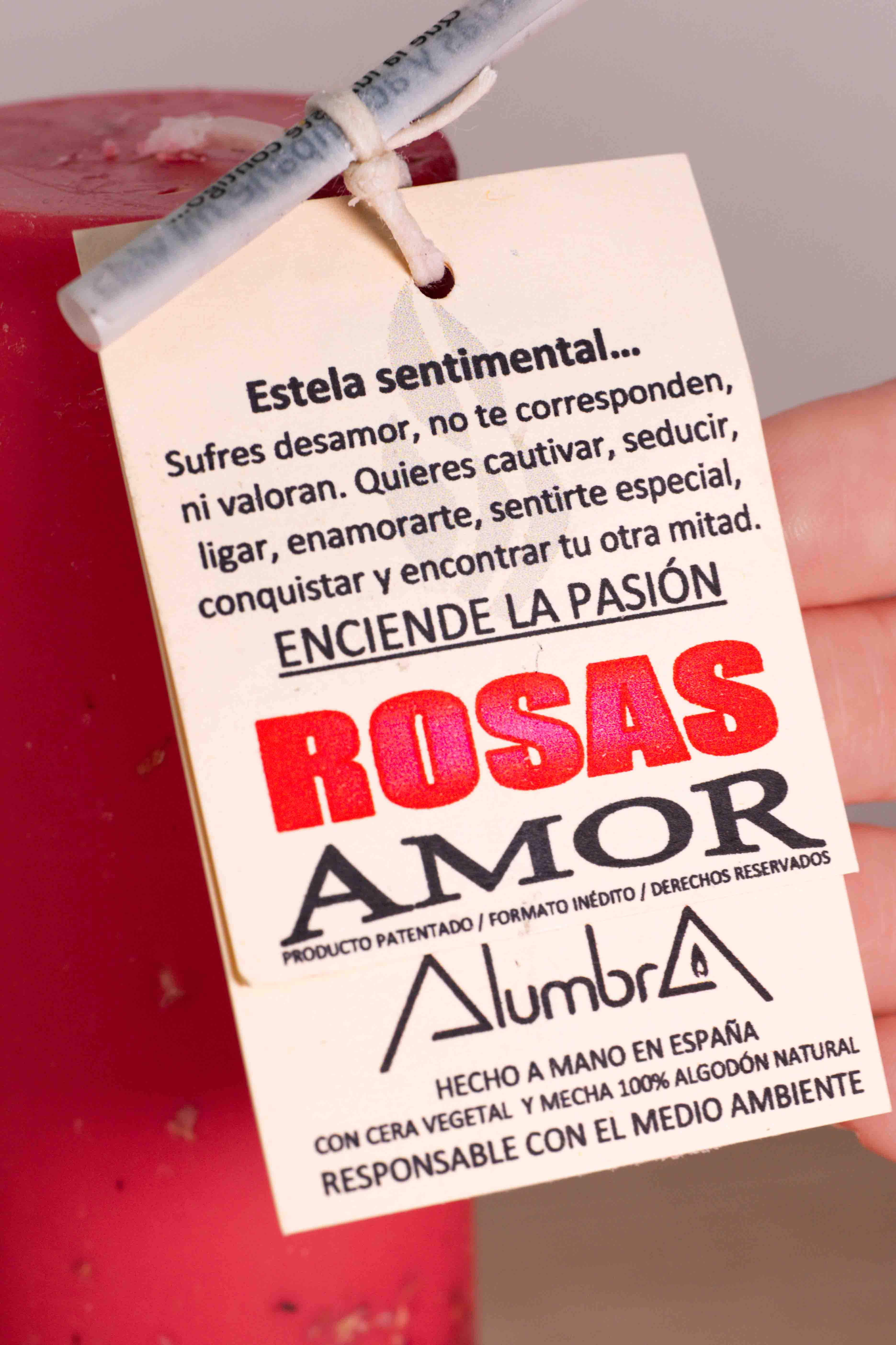 Vela Artesanal Rosas - Amor