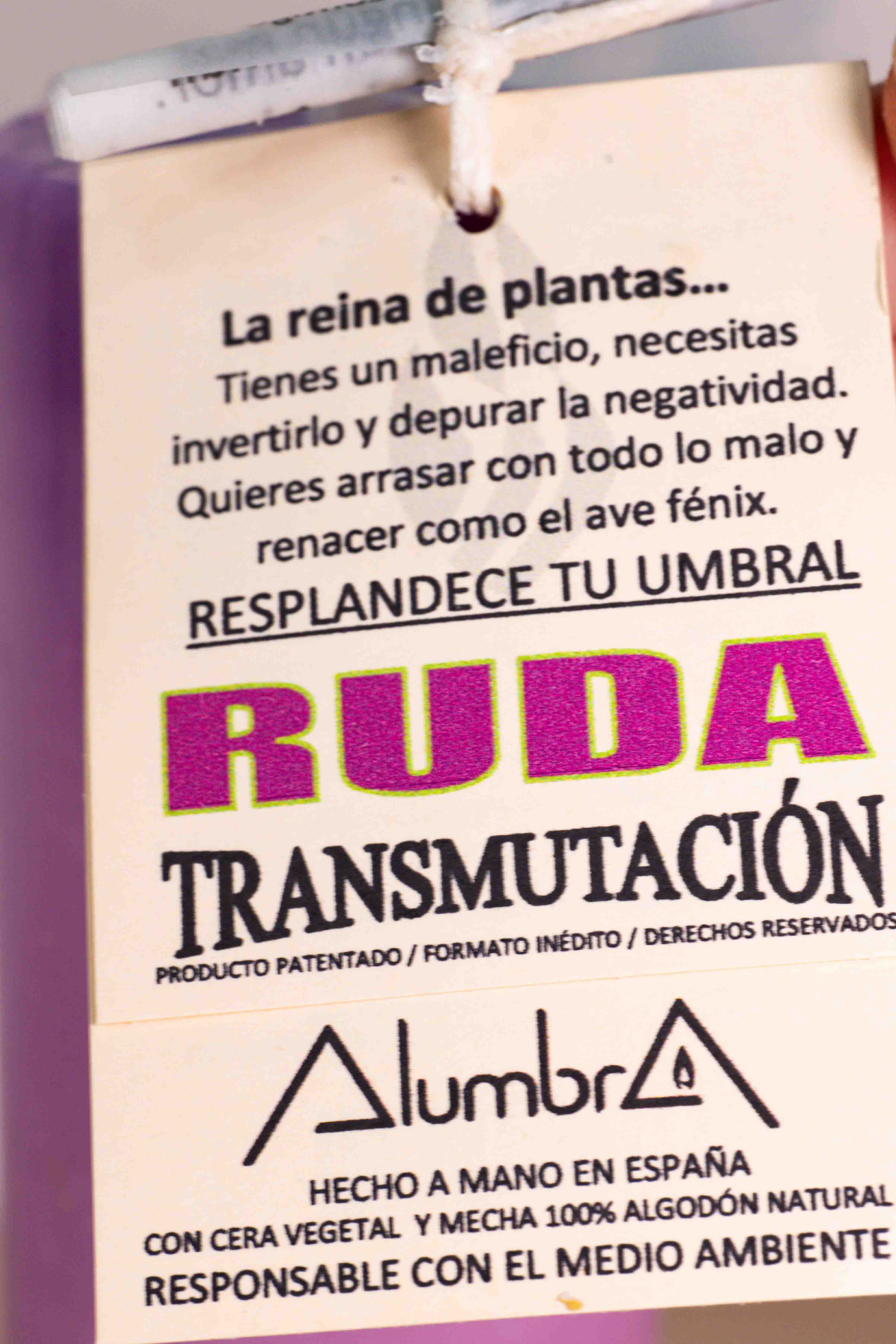 Vela Artesanal Ruda - Transmutación