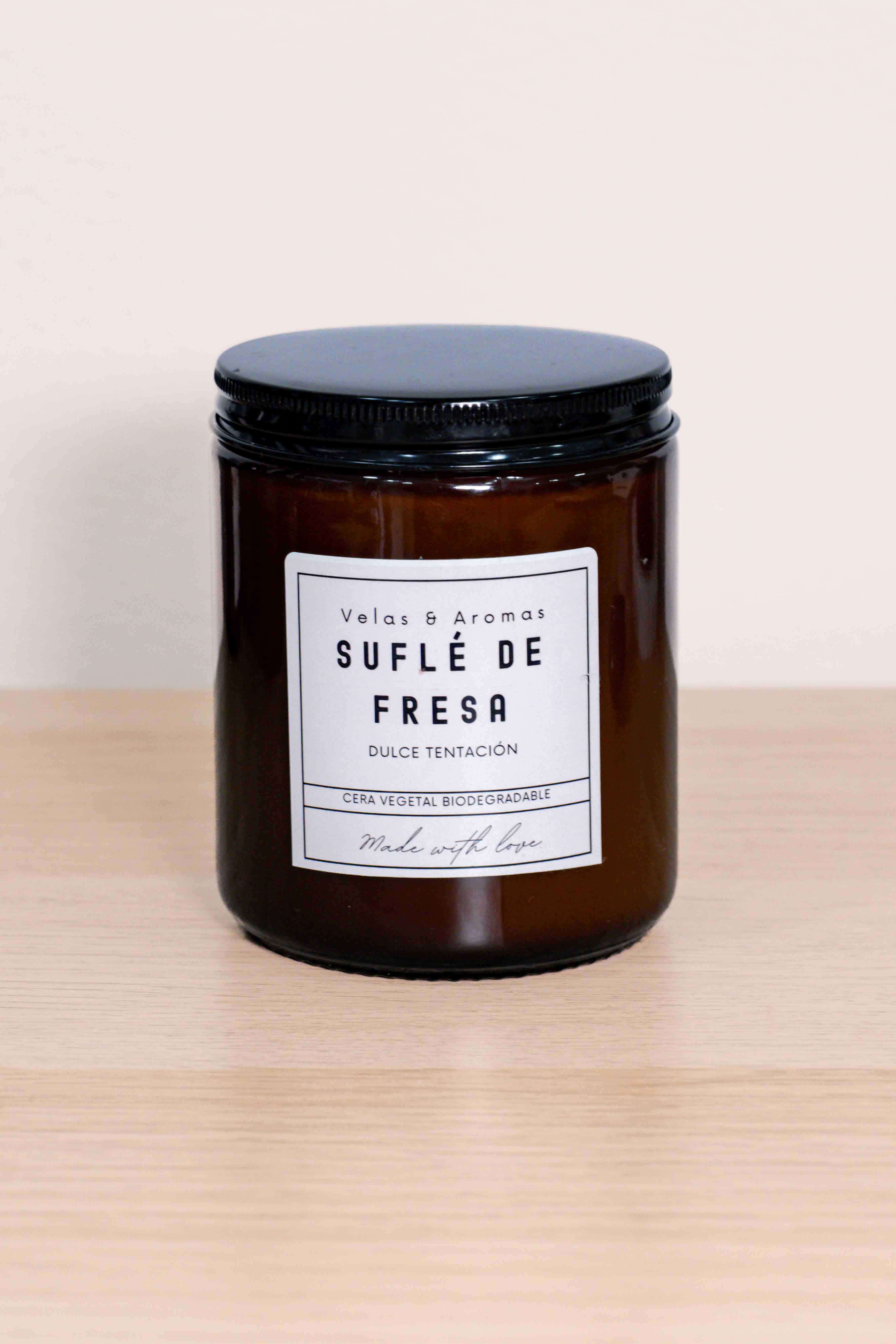 Vela Ámbar - Suflé de Fresa