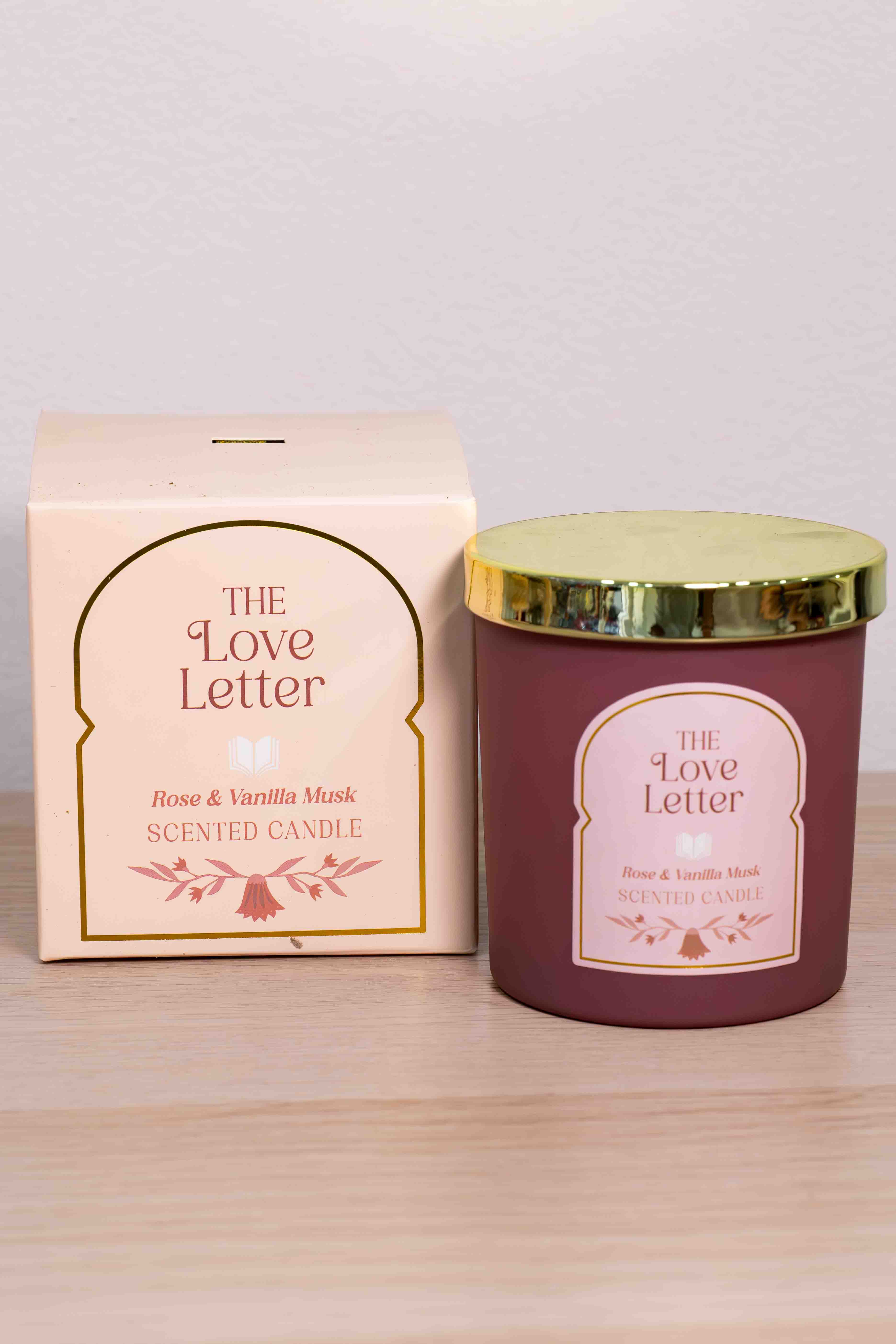 Vela The Love Letter – Rosa y Almizcle de Vainilla