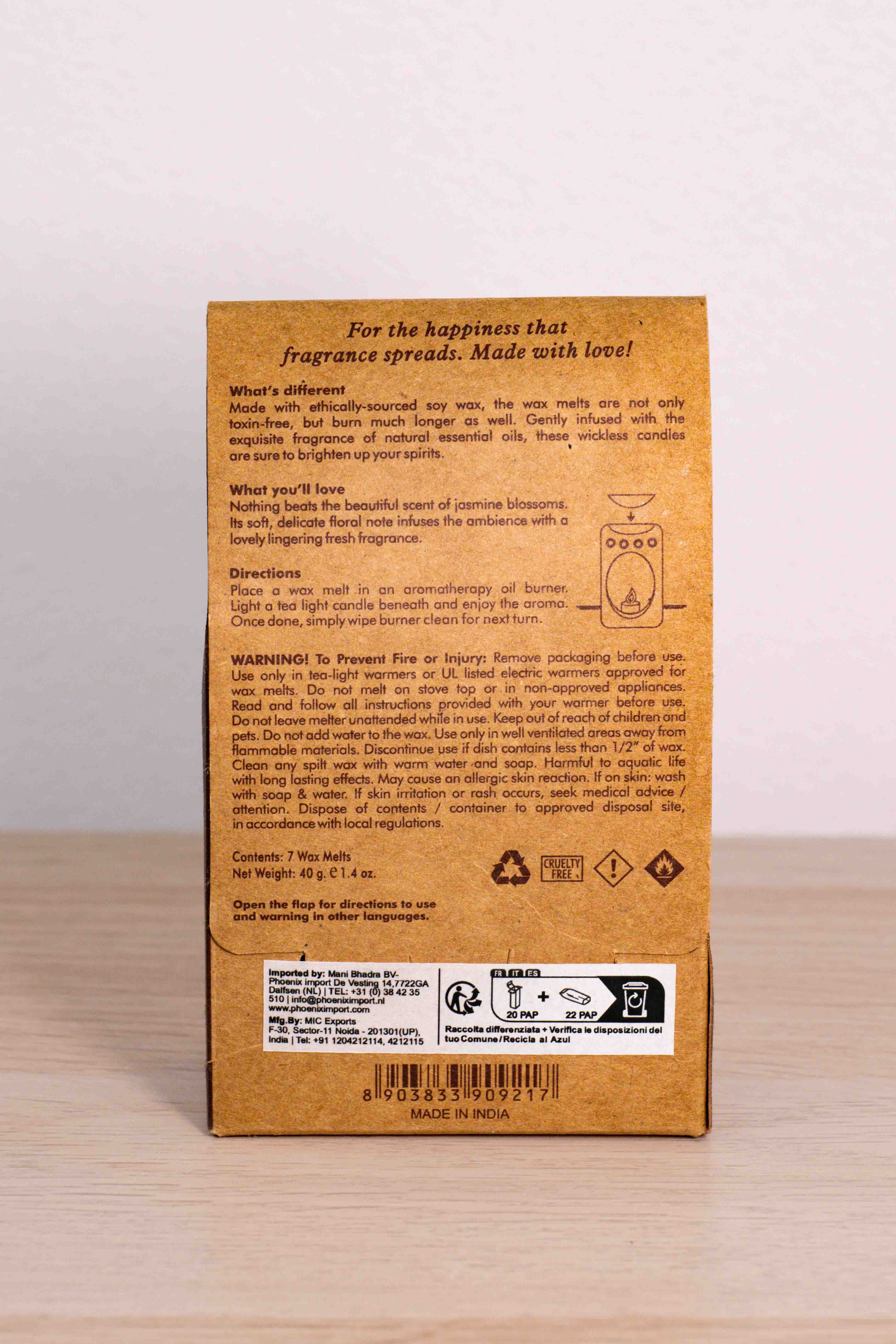 Wax Melts Jazmín - Organic